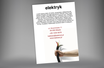 Czytelna symbolika daje jasność, Budownictwo, Elektryk - Plakaty Netprint