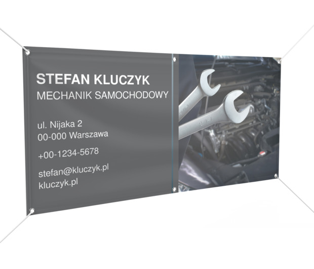 Identyfikacja firmy w okolicy, Motoryzacja, Mechanik - Banery Netprint szablony online