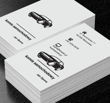Prostota projektu, Motoryzacja, Komis samochodowy - Wizytówki Netprint