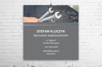 Treść i sugestywne detale, Motoryzacja, Mechanik - Plakaty Wielkoformatowe Netprint