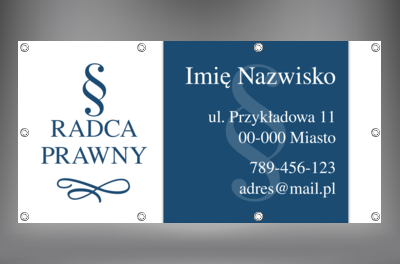 Najważniejszy przekaz w dużym rozmiarze, Prawo, Radca prawny - Banery Netprint