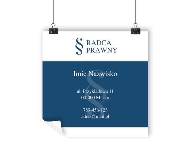 Dobrze wyeksponowana nazwa , Prawo, Radca Prawny - Plakaty Wielkoformatowe Netprint szablony online