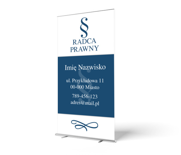 Tak zbudujesz dobry wizerunek , Prawo, Radca prawny - Roll-up Netprint szablony online