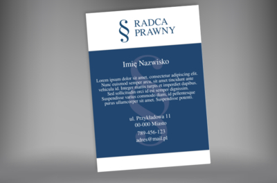 Reklama i informacja –para idealna, Prawo, Radca Prawny - Plakaty Netprint