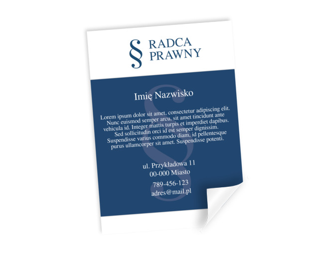 Reklama i informacja –para idealna, Prawo, Radca Prawny - Plakaty Netprint szablony online