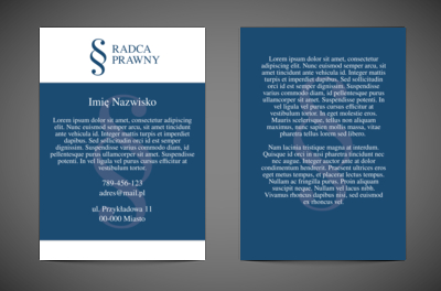 Dobry podział graficzny, Prawo, Radca Prawny - Ulotki Netprint