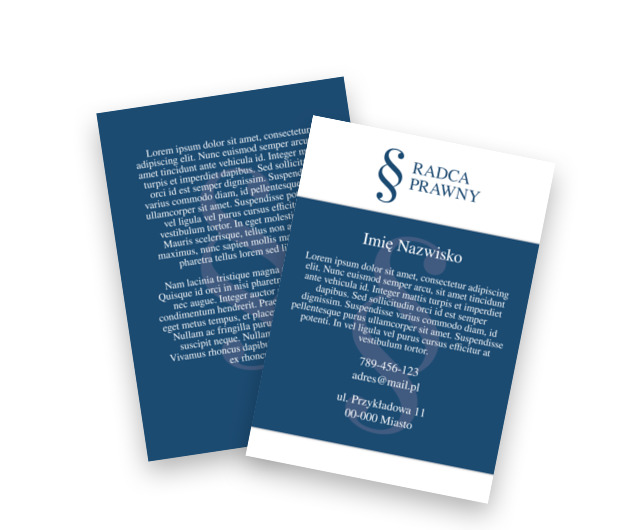 Dobry podział graficzny, Prawo, Radca Prawny - Ulotki Netprint szablony online