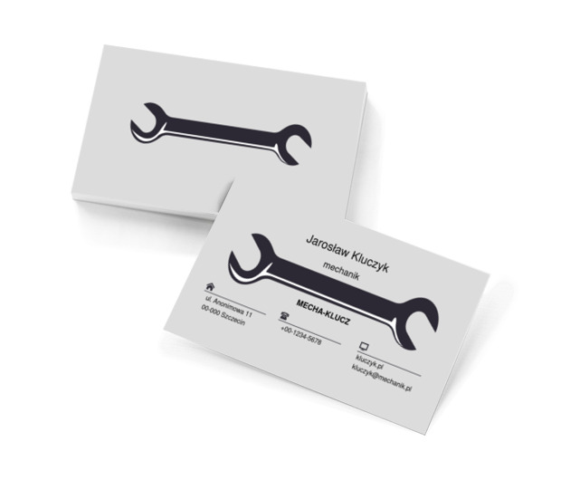Klucz do sukcesu, Motoryzacja, Mechanik - Wizytówki Netprint szablony online