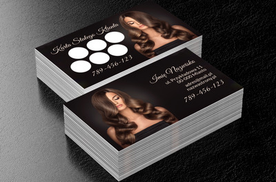 Zapowiedź pięknej metamorfozy, Zdrowie i uroda, Salon fryzjerski - Wizytówki Netprint