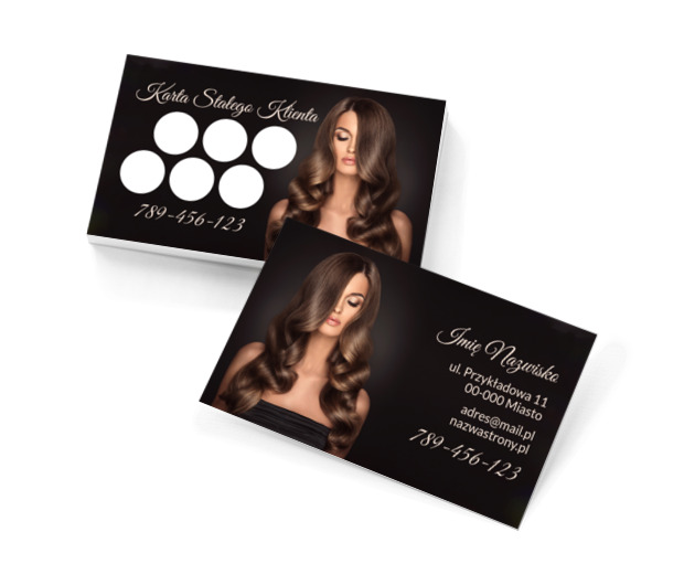 Zapowiedź pięknej metamorfozy, Zdrowie i uroda, Salon fryzjerski - Wizytówki Netprint szablony online