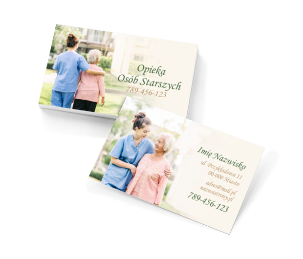 Warto wam zaufać, Usługi domowe, Opieka nad osobami starszymi - Wizytówki Netprint szablony online