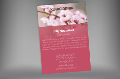 Informacje pięknie podane, Środowisko i Przyroda, Kwiaciarnia - Plakaty Netprint