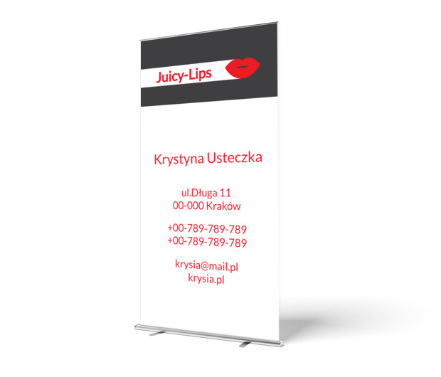 Minimalizm w wizażu, Zdrowie i uroda, Wizaż - Roll-up Netprint szablony online