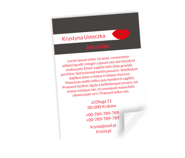 Moc czerwonych ust, Zdrowie i uroda, Wizaż - Plakaty Netprint szablony online
