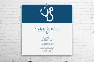 Efektowny minimalizm, Medycyna, Lekarz - Plakaty Wielkoformatowe Netprint