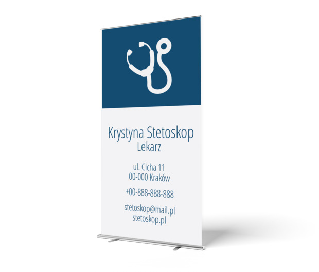 Kolory idealne dla lekarza, Medycyna, Lekarz - Roll-up Netprint szablony online
