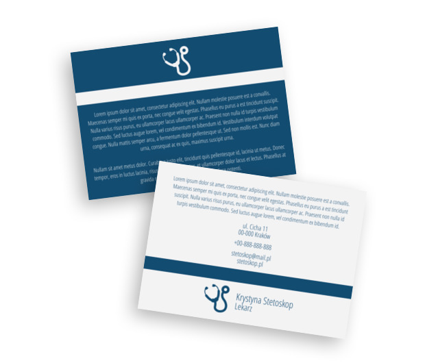 Reklama w stylu medycznym, Medycyna, Lekarz - Ulotki Netprint szablony online