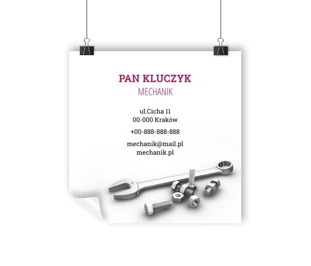 Czytelnie i schludnie, Motoryzacja, Mechanik - Plakaty Wielkoformatowe Netprint szablony online