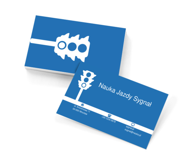 Sygnalizator świetlny, Motoryzacja, Nauka jazdy - Wizytówki Netprint szablony online