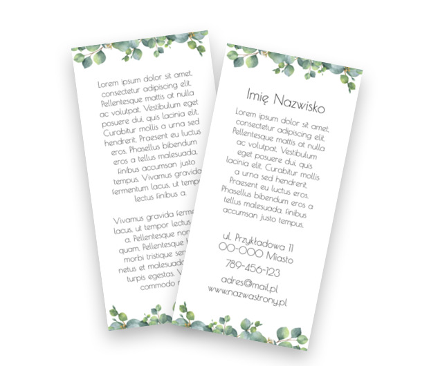 Energetyczna moc zieleni, Motywy, Roślinne - Ulotki Netprint szablony online