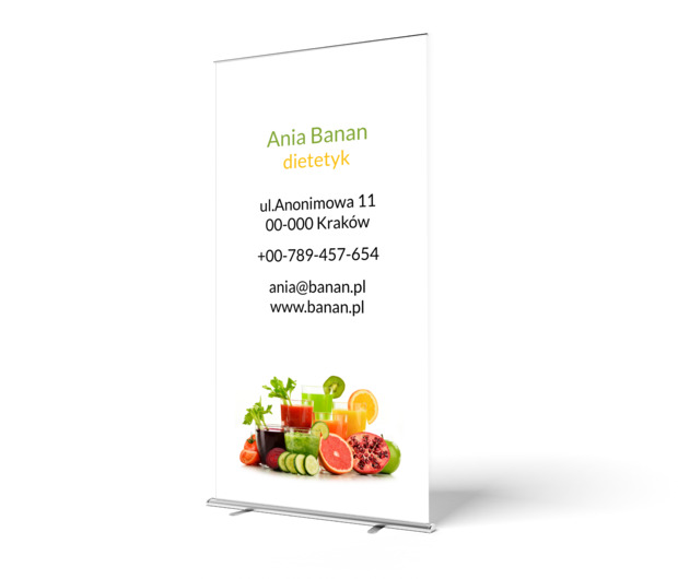 Niezapomniana promocja, Zdrowie i uroda, Dietetyk - Roll-up Netprint szablony online