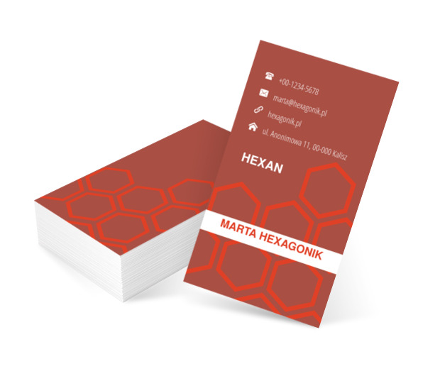 Plastry miodu, Motywy, Abstrakcja - Wizytówki Netprint szablony online