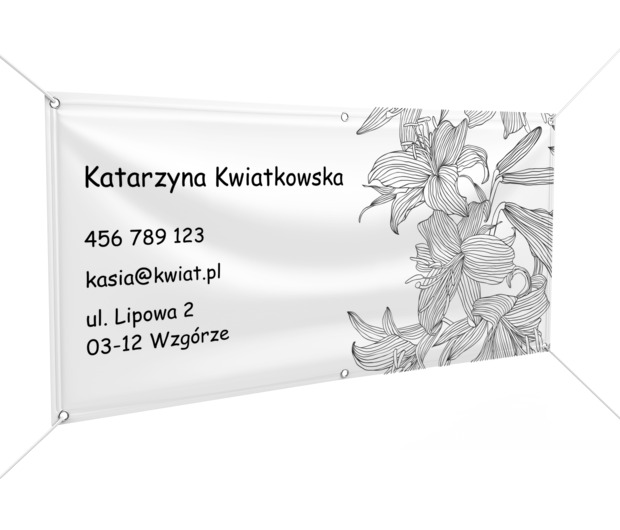 Główny cel – uwaga przechodniów, Motywy, Roślinne - Banery Netprint szablony online