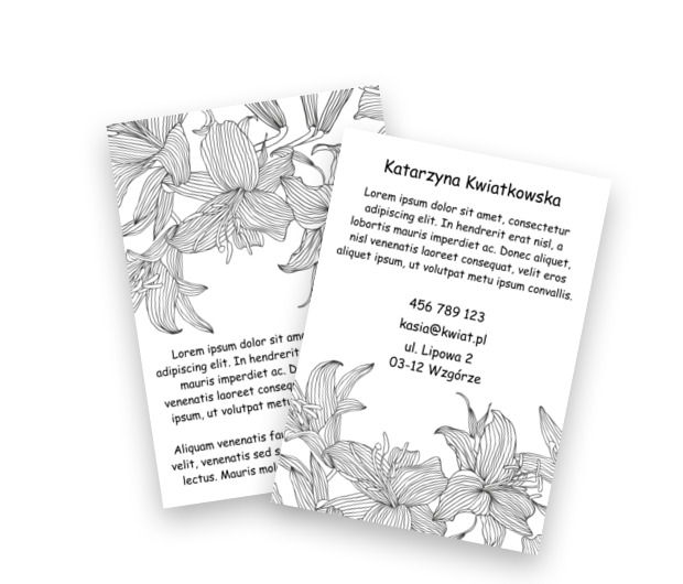 Informacje w kwiatach, Motywy, Roślinne - Ulotki Netprint szablony online