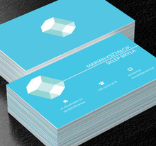 Biała figura geometryczna, Motywy, Abstrakcja - Wizytówki Netprint