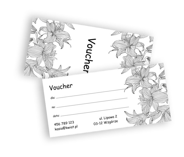 Taki prezent każdy polubi, Motywy, Roślinne - Vouchery Netprint szablony online