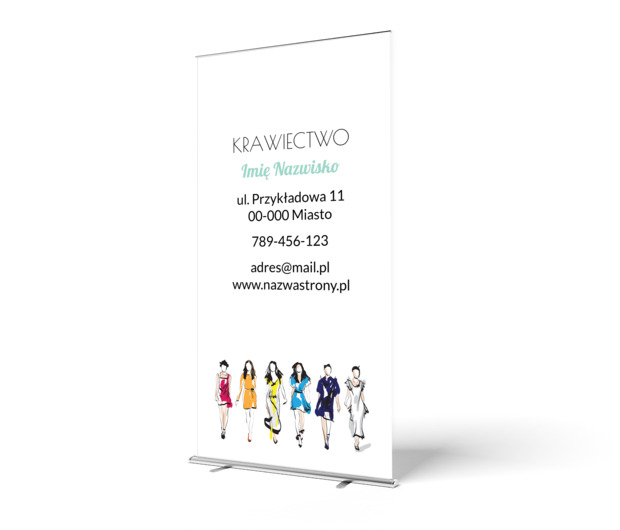 W tej branży to absolutne must have, Usługi domowe, Usługi krawieckie - Roll-up Netprint szablony online