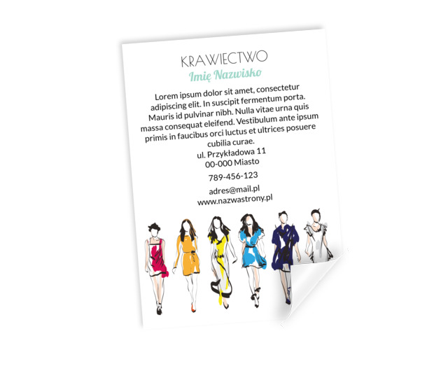 Daj się poznać – spora dawka informacji, Usługi domowe, Usługi krawieckie - Plakaty Netprint szablony online