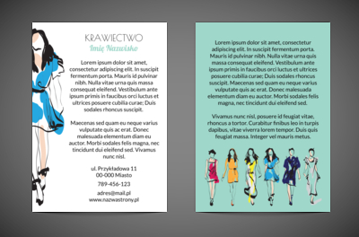 Prosto z wybiegu, Usługi domowe, Usługi krawieckie - Ulotki Netprint