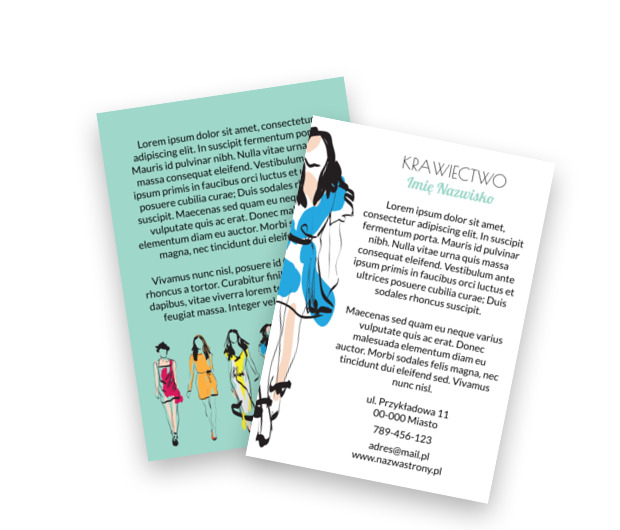 Prosto z wybiegu, Usługi domowe, Usługi krawieckie - Ulotki Netprint szablony online