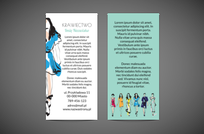 Raz zbliżenie, raz daleki plan, Usługi domowe, Usługi krawieckie - Ulotki Netprint