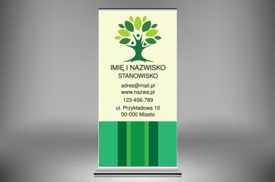 Zieleń tu króluje, Środowisko i Przyroda, Usługi ogrodnicze - Roll-up Netprint