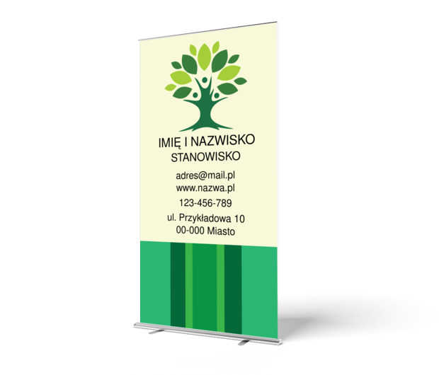 Zieleń tu króluje, Środowisko i Przyroda, Usługi ogrodnicze - Roll-up Netprint szablony online