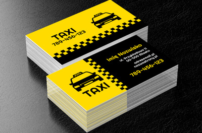 Najważniejsza jest dobra widoczność, Transport, Taxi - Wizytówki Netprint