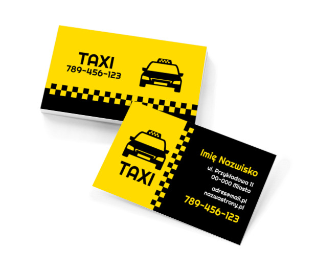 Najważniejsza jest dobra widoczność, Transport, Taxi - Wizytówki Netprint szablony online