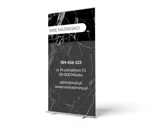 Reklama w kamieniu wykuta, Budownictwo, Usługi kamieniarskie - Roll-up Netprint szablony online