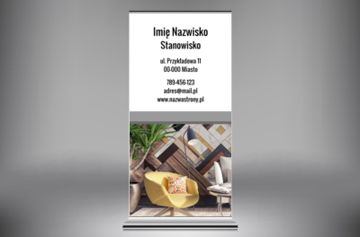 Zainteresowanie od góry do dołu, Budownictwo, Aranżacja wnętrz - Roll-up Netprint