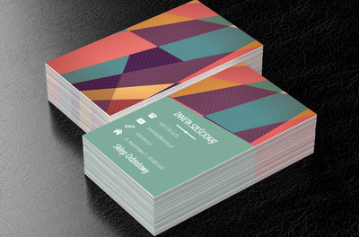 Kolorowe figury, Motywy, Abstrakcja - Wizytówki Netprint