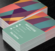 Kolorowe figury, Motywy, Abstrakcja - Wizytówki Netprint