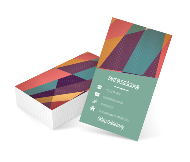 Kolorowe figury, Motywy, Abstrakcja - Wizytówki Netprint szablony online