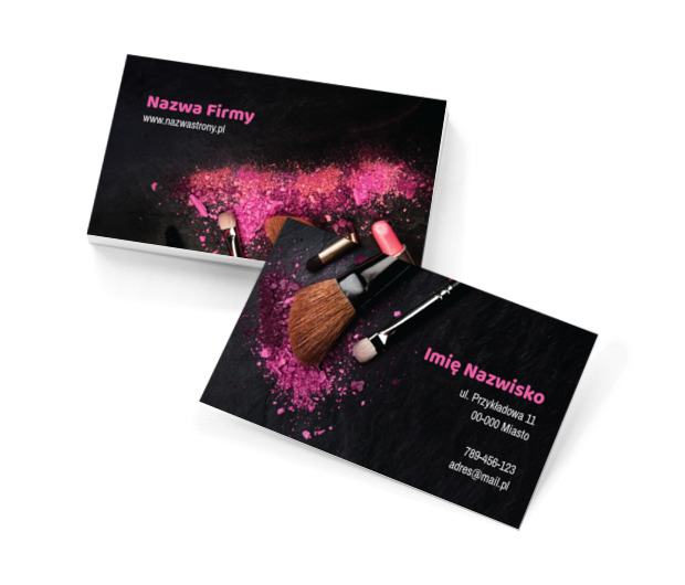 Wszędzie rządzą kolory, Zdrowie i uroda, Wizaż - Wizytówki Netprint szablony online