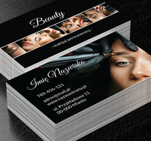 Tajniki podkreślania urody, Zdrowie i uroda, Salon kosmetyczny - Wizytówki Netprint