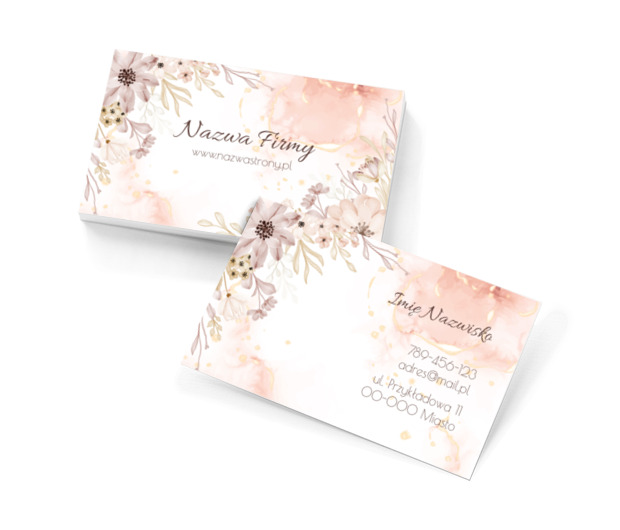 Pastele podbijające serca , Motywy, Roślinne - Wizytówki Netprint szablony online