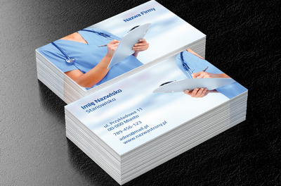 Medyk w pracy budzi podziw, Medycyna, Lekarz - Wizytówki Netprint