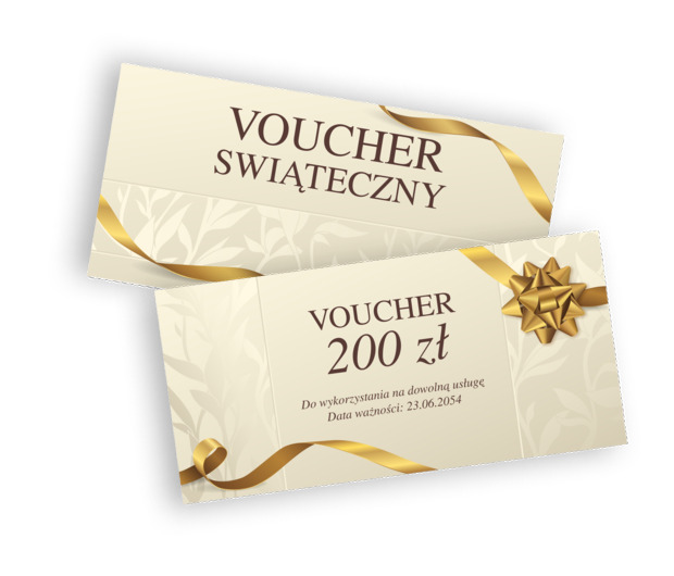 Beż ze złotem – wyjątkowa para, Motywy, Świąteczne - Vouchery Netprint szablony online
