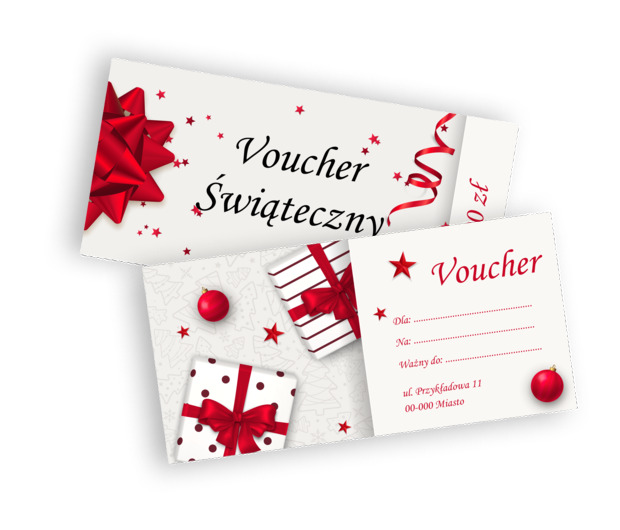 Niech posypią się prezenty, Motywy, Świąteczne - Vouchery Netprint szablony online